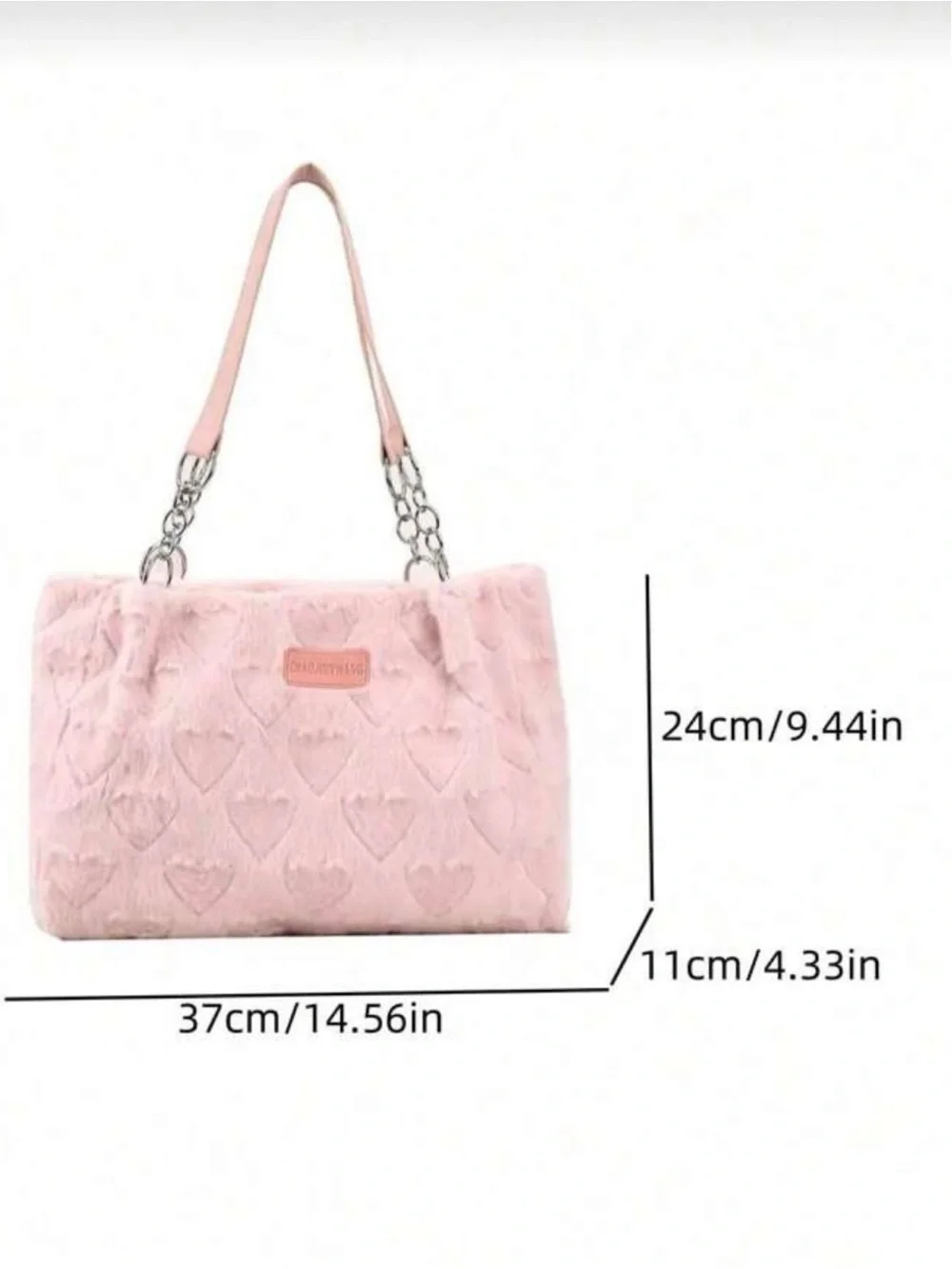 Pink Faux Fur Shoulder Bag